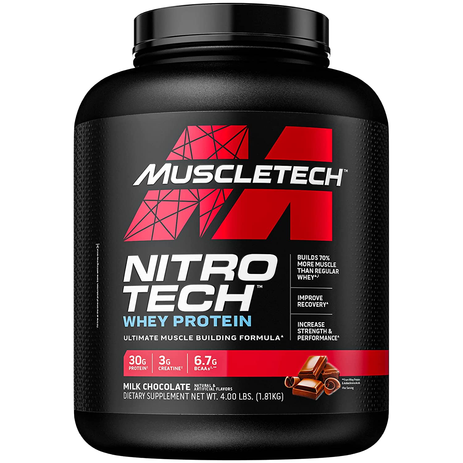 Muscletech NitroTech Performance Series Whey Protein+Creatine for Muscle Gain