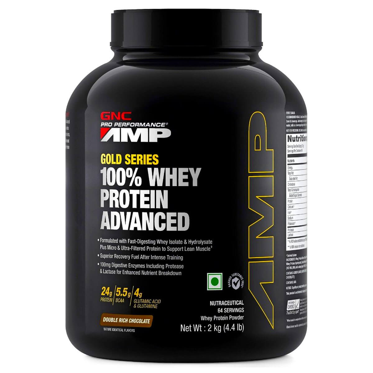 GNC AMP Gold Series 100% Advanced Whey Protein Powder