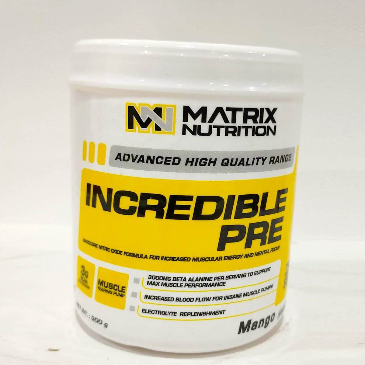 Matrix Nutrition Incredible Pre Workout