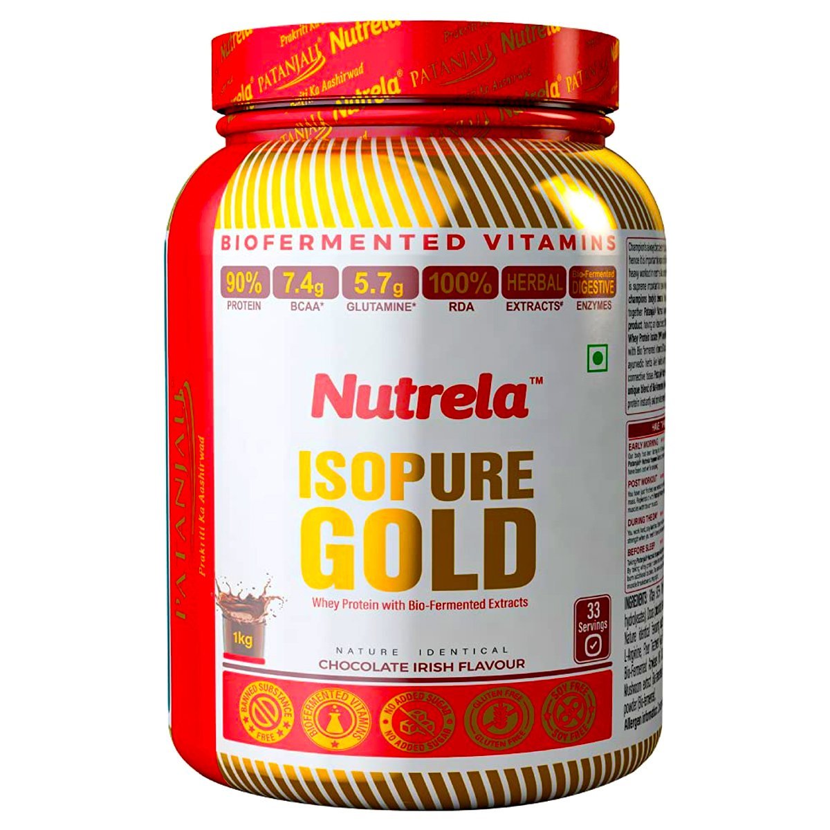 Patanjali Nutrela ISOPURE Gold 1kg Chocolate Flavour