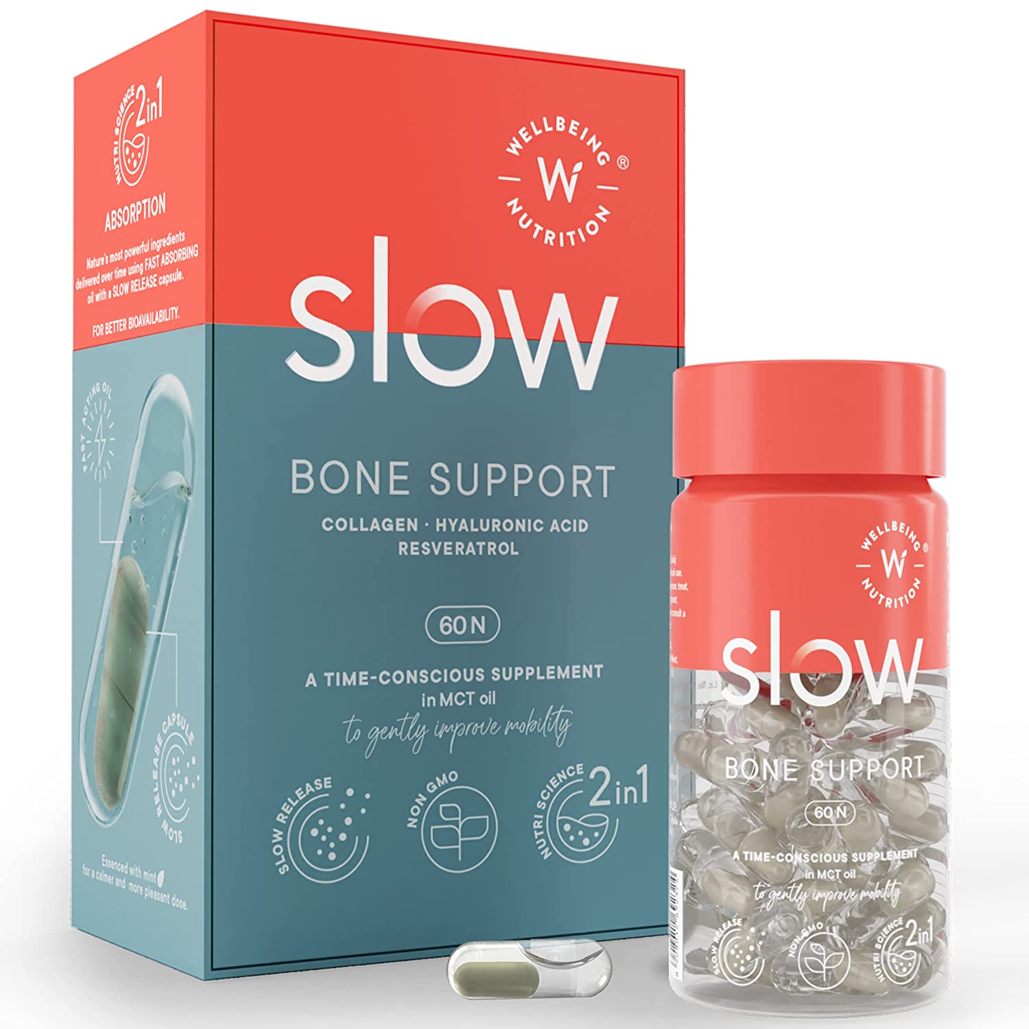 Wellbeing Nutrition Slow | Bone & Joint Support (60 Cap)